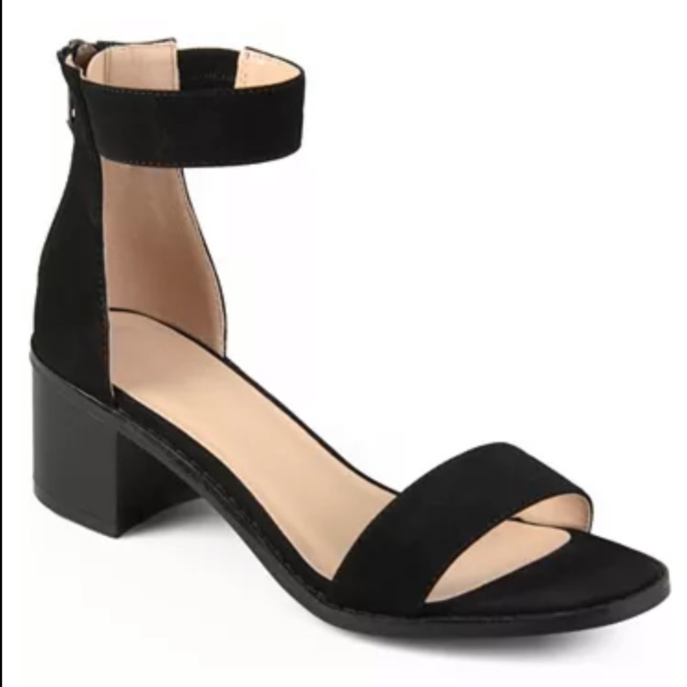 Strappy Black Block Heel Sandal